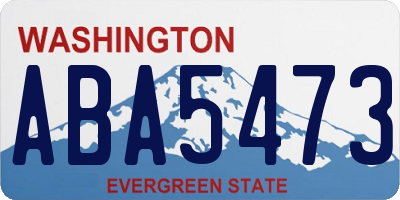 WA license plate ABA5473