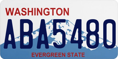 WA license plate ABA5480