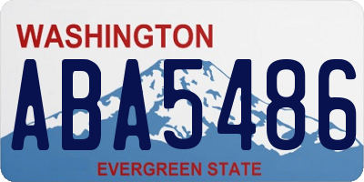 WA license plate ABA5486