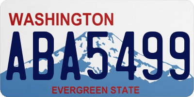 WA license plate ABA5499