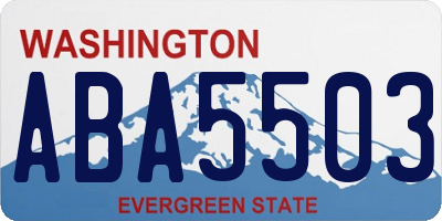 WA license plate ABA5503