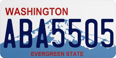 WA license plate ABA5505