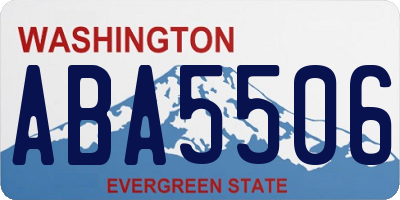 WA license plate ABA5506