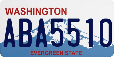 WA license plate ABA5510