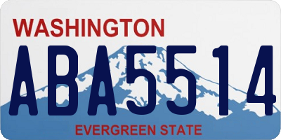 WA license plate ABA5514