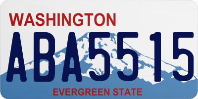 WA license plate ABA5515