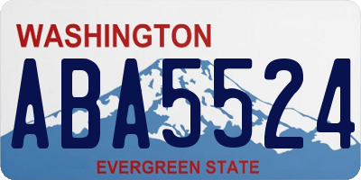 WA license plate ABA5524