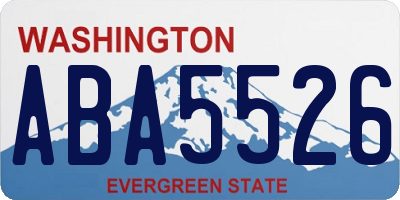 WA license plate ABA5526