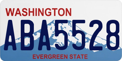 WA license plate ABA5528