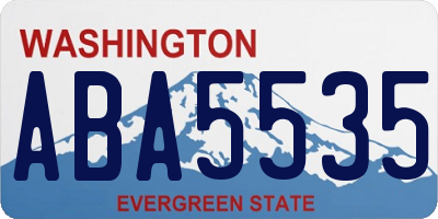 WA license plate ABA5535
