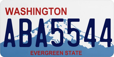 WA license plate ABA5544