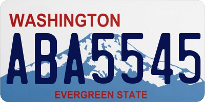 WA license plate ABA5545