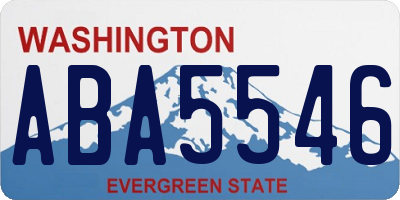 WA license plate ABA5546