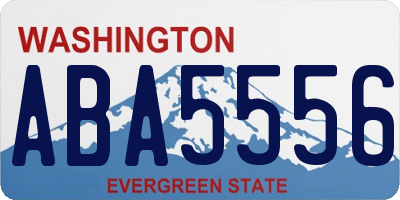 WA license plate ABA5556
