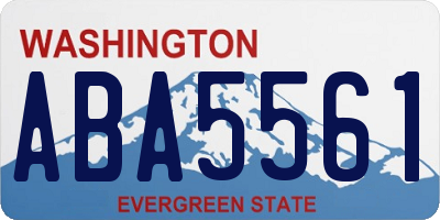 WA license plate ABA5561