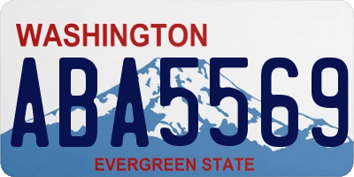 WA license plate ABA5569