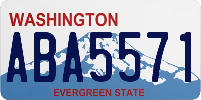 WA license plate ABA5571