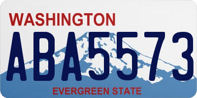 WA license plate ABA5573