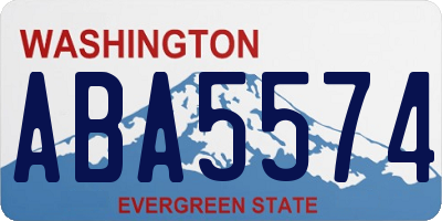 WA license plate ABA5574