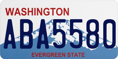 WA license plate ABA5580