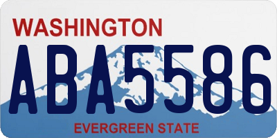 WA license plate ABA5586