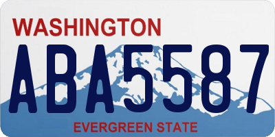 WA license plate ABA5587