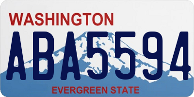 WA license plate ABA5594