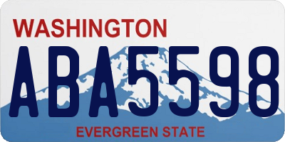 WA license plate ABA5598