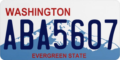 WA license plate ABA5607