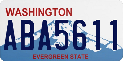 WA license plate ABA5611