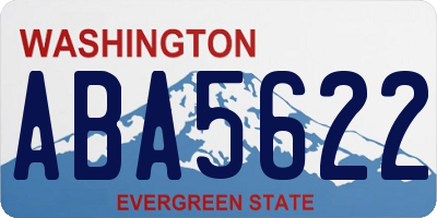 WA license plate ABA5622