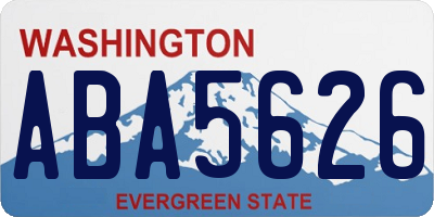 WA license plate ABA5626