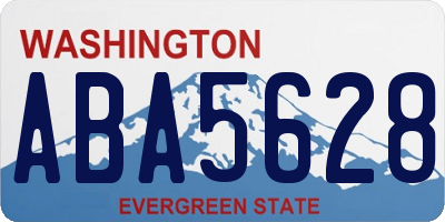 WA license plate ABA5628