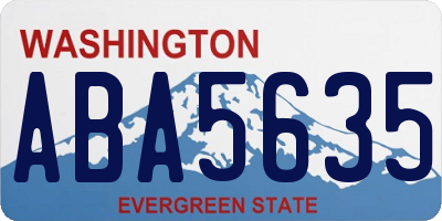 WA license plate ABA5635