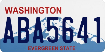 WA license plate ABA5641