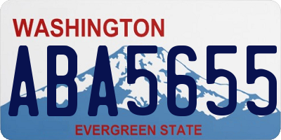 WA license plate ABA5655