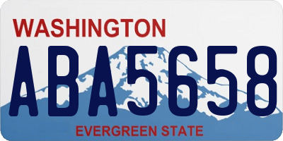 WA license plate ABA5658