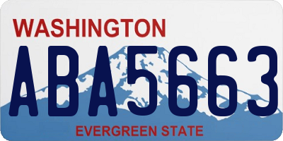 WA license plate ABA5663