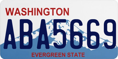 WA license plate ABA5669