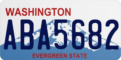 WA license plate ABA5682