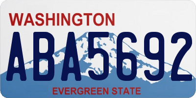 WA license plate ABA5692