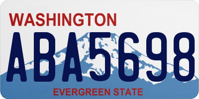 WA license plate ABA5698