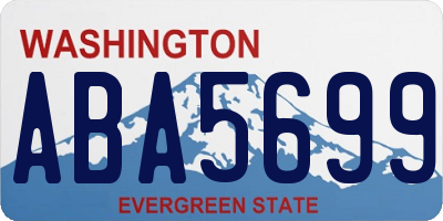WA license plate ABA5699