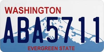 WA license plate ABA5711