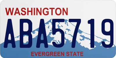 WA license plate ABA5719