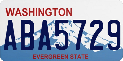 WA license plate ABA5729