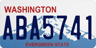 WA license plate ABA5741