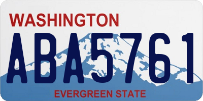 WA license plate ABA5761