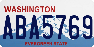 WA license plate ABA5769
