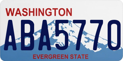 WA license plate ABA5770